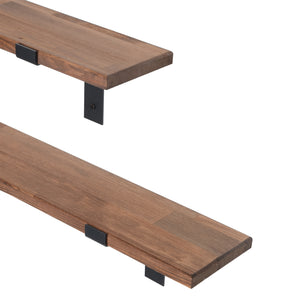 Lot de 2 étagères murales Løgstør 75 x 14 x 14 cm pin [en.casa]