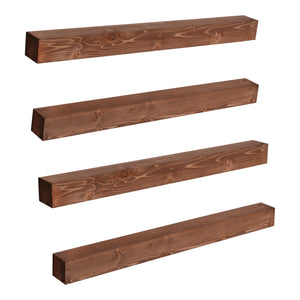 Lot d'étagère murales Munkebo 100 x 9 x 9 cm bois de pin avec lasure [en.casa]