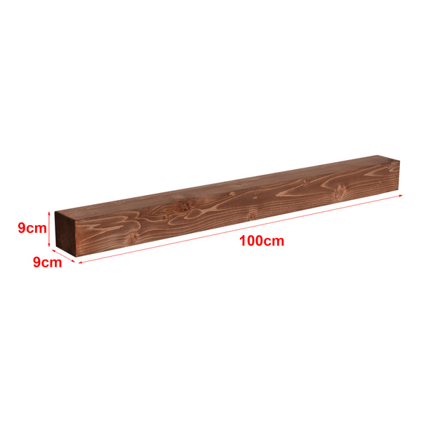 Lot d'étagère murales Munkebo 100 x 9 x 9 cm bois de pin avec lasure [en.casa]