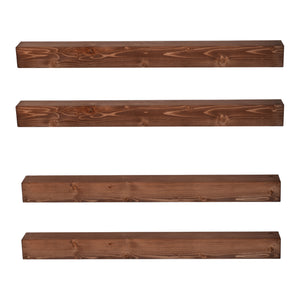 Lot d'étagère murales Munkebo 100 x 9 x 9 cm bois de pin avec lasure [en.casa]