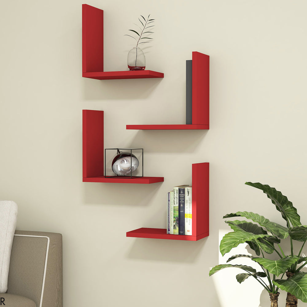 Étagère murale Broby lot de 4 30 x 30 x 16 cm en différentes couleurs [en.casa] - premiumXL