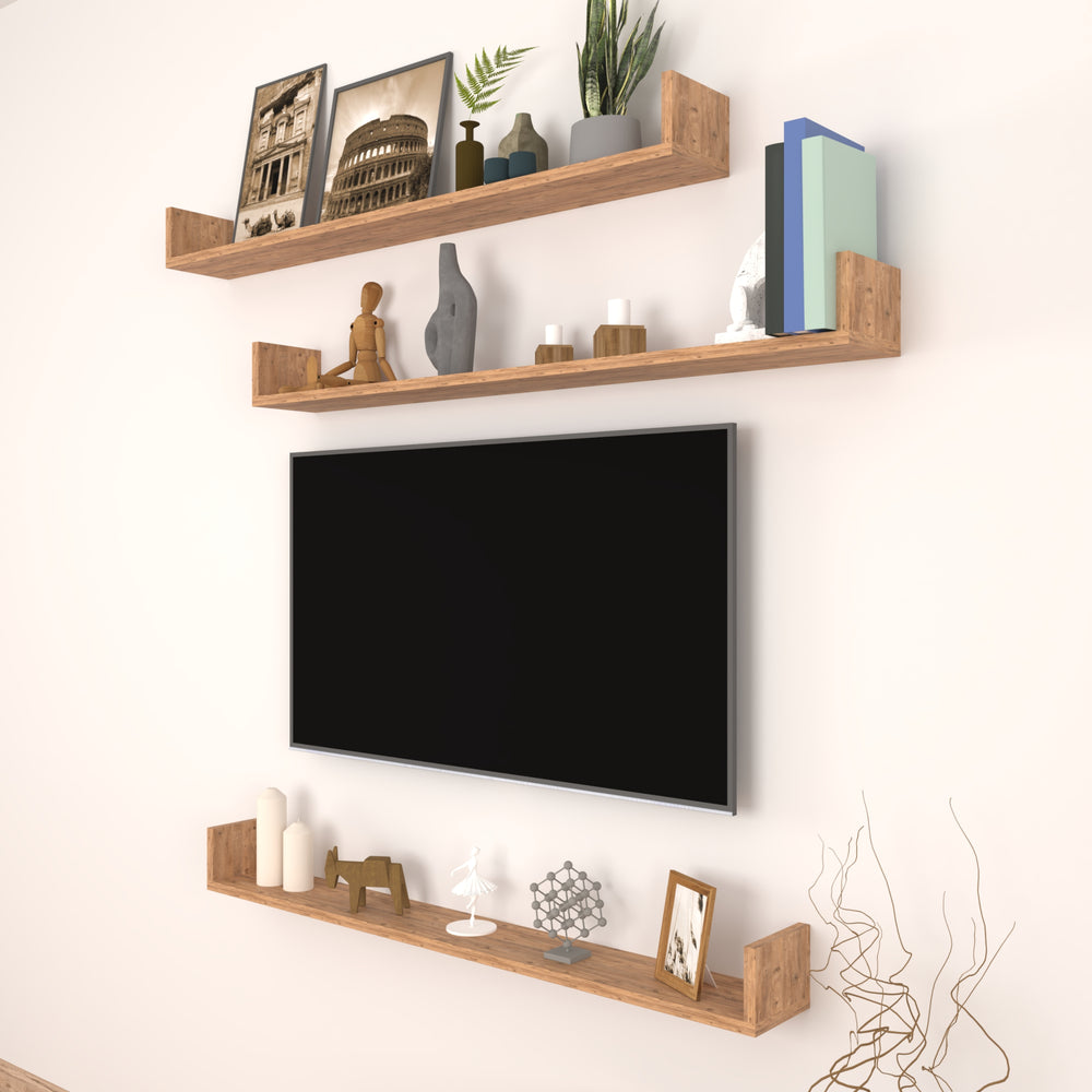 Étagère murale Höganäs 3 pièces - disponible en différentes tailles et couleurs [en.casa] - premiumXL