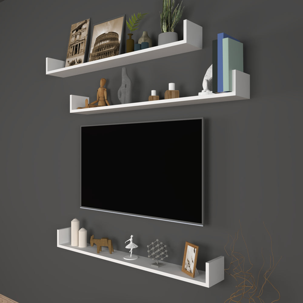 Étagère murale Höganäs 3 pièces - disponible en différentes tailles et couleurs [en.casa] - premiumXL