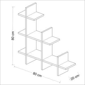 Étagère murale Christiansfeld 80 x 80 x 20 cm [en.casa]