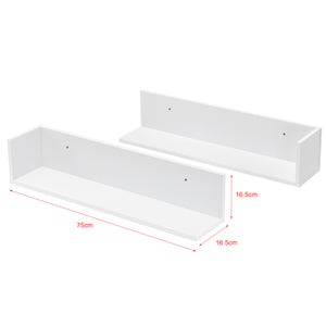 Lot de 2 Étagères Murales Elverum 75 x 17 x 17 cm Plusieurs couleurs [en.casa]