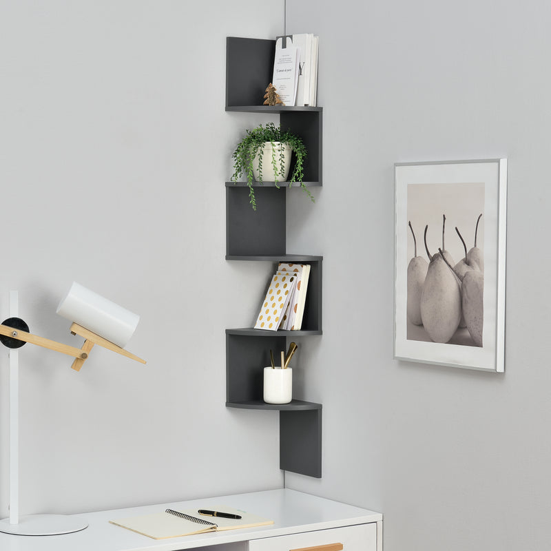 Croquis coté [en.casa] Étagère murale mat design rétro model 10 