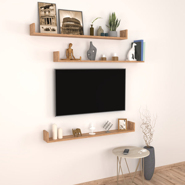 Étagère murale Höganäs 3 pièces en différentes tailles et couleurs [en.casa]