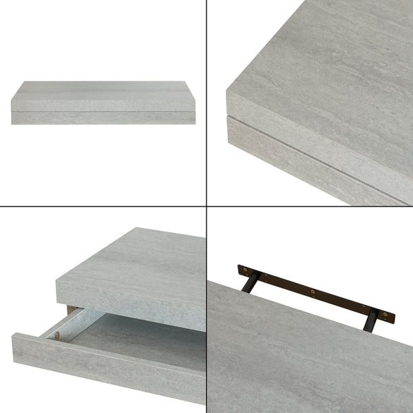 Étagère murale avec tiroir intégré Karkkila 60 x 24 x 8 cm [en.casa]