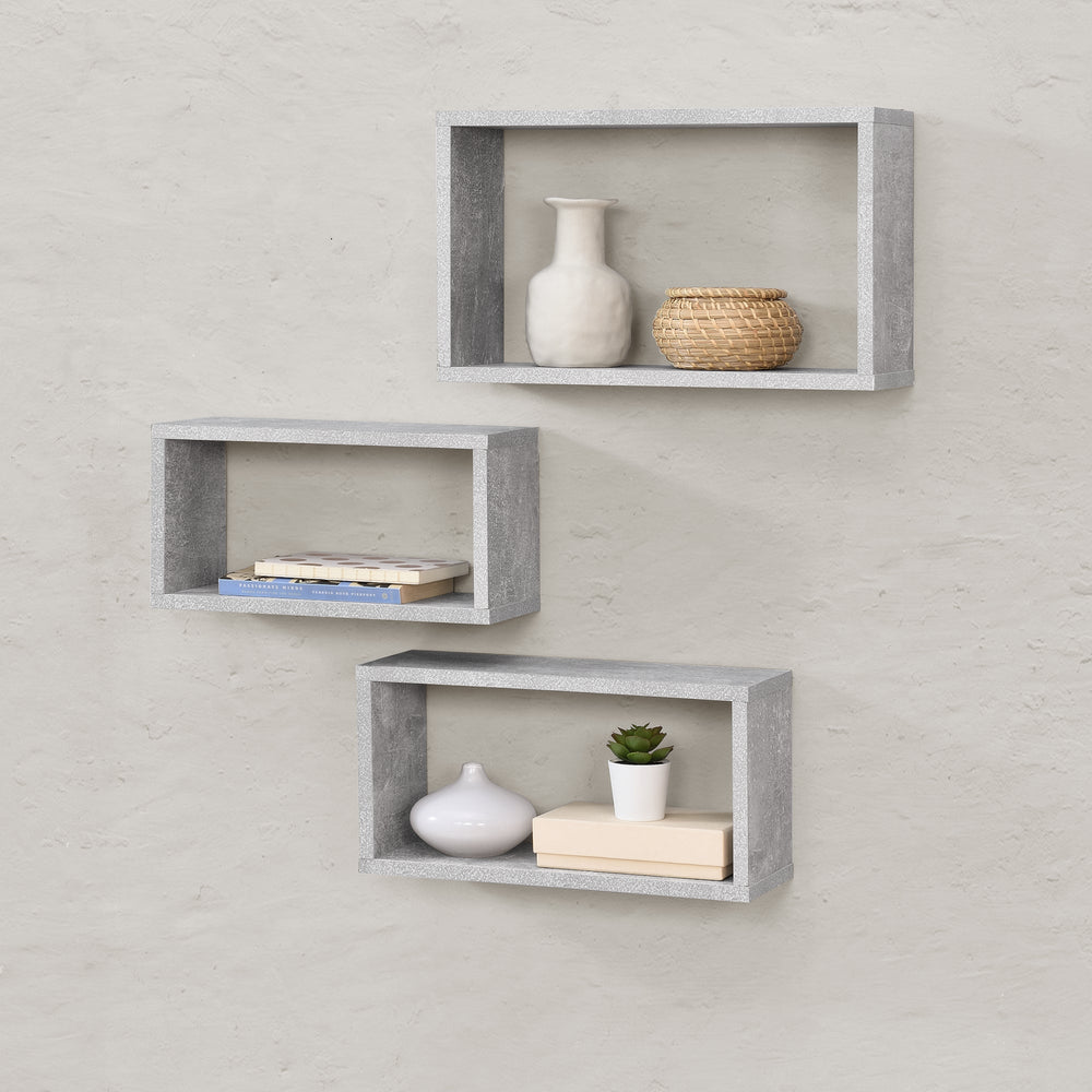 Étagère murale Mandal lot de 3 différentes couleurs en.casa - premiumXL