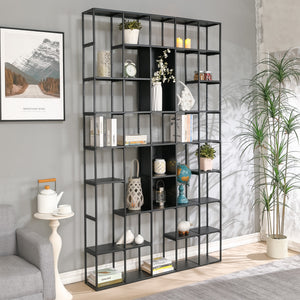 Set d'étagères murales Nostened acier noir [en.casa]