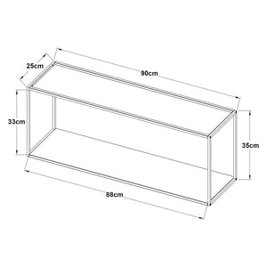 Étagère murale Notodden acier noir [en.casa]