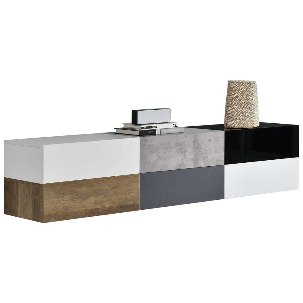 Étagère murale Oslo avec tiroir 46x30x15cm diff. couleurs [en.casa] - premiumXL