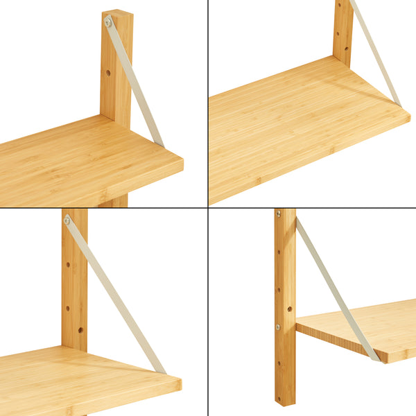 Étagère murale Tingvoll Bambou [en.casa]