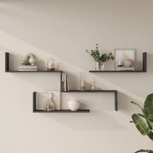 Ensemble d'étagères murales 3 pièces Vepinshul [en.casa]