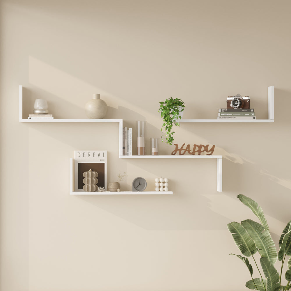 Lot de 3 étagères murales Vepinshul [en.casa]