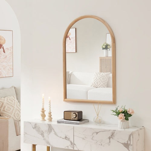 Wandspiegel Podena 90x60 cm Natur [en.casa] - premiumXL