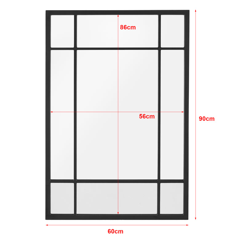 Croquis coté Miroir mural Colobraro rectangulaire 90 x 60 cm [en.casa]