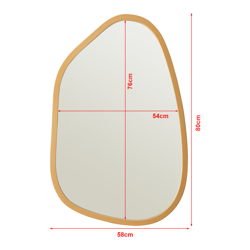 Croquis coté Miroir mural Filiano asymétrique 80 x 58 cm [en.casa]