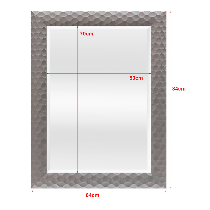 Croquis coté Miroir mural Ocre rectangulaire [en.casa]