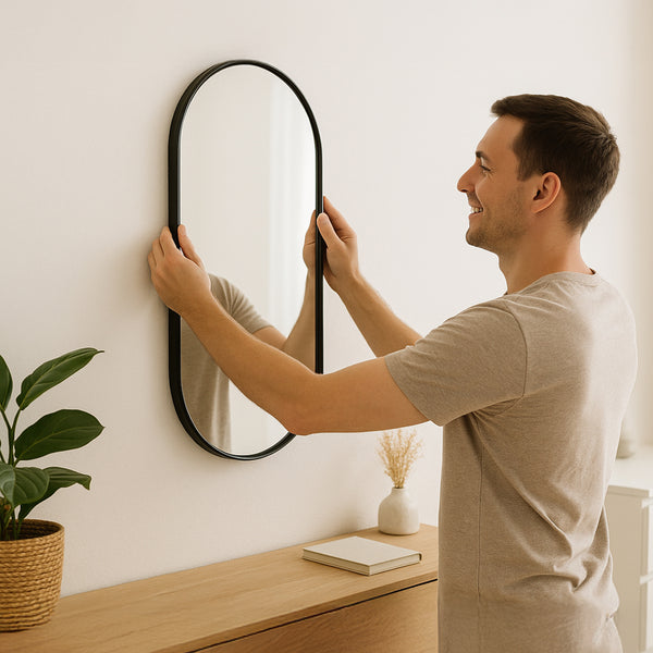 Miroir mural Picciano ovale [en.casa]