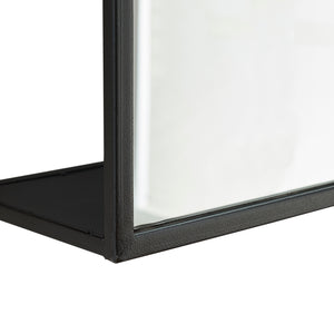 Miroir murale Sunne acier noir [en.casa]