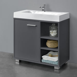 Meuble Sous Lavabo pour Salle de Bain Narvik 56 x 60 x 31 cm [en.casa]