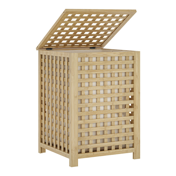 Panier à linge Jystiand bambou [en.casa]