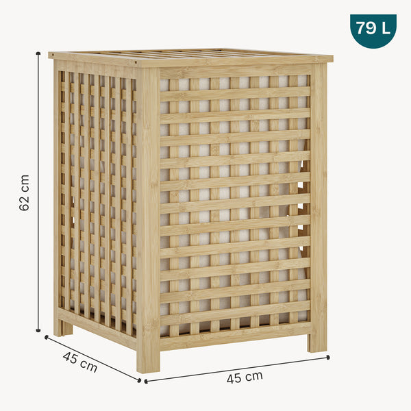 Panier à linge Jystiand bambou [en.casa]