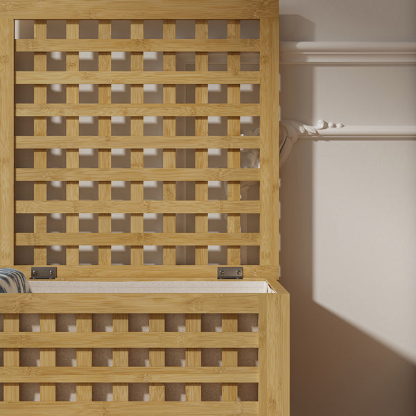 Panier à linge Jystiand bambou [en.casa]