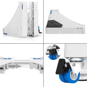 Base à double roues Kella pour lave-linge et réfrigérateur ajustable en taille [en.casa]