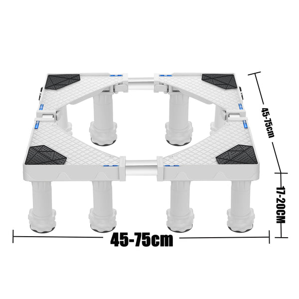 Base Ajustable Kirburg Support à 8 Pieds Pour Soulever Lave-linge Et Réfrigérateur [en.casa]