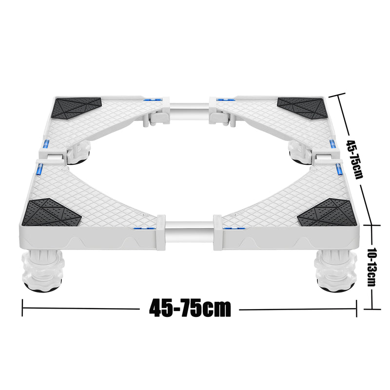 Croquis coté Base ajustable Marklohe support pour soulever lave-linge et réfrigérateur [en.casa]