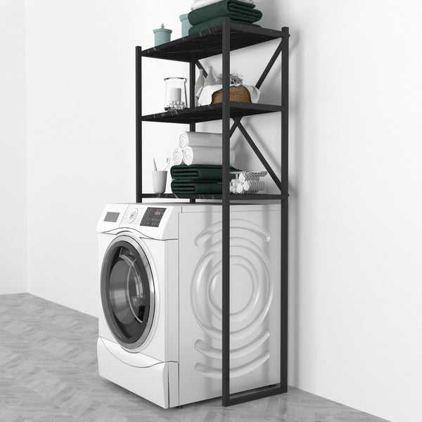 Étagère de salle de bain Askersund à 2 compartiments de rangement 160 x 66 x 34 cm [en.casa]