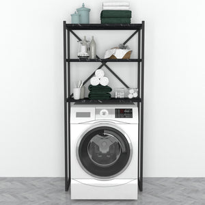 Étagère de salle de bain Askersund à 2 compartiments de rangement 160 x 66 x 34 cm [en.casa]