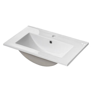 Meuble sous-vasque NEWPORT avec lavabo effet chêne [en.casa]