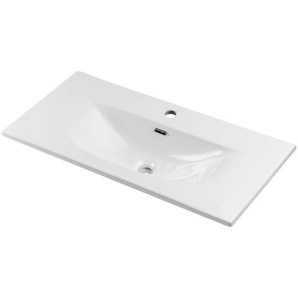 Meuble sous-vasque NEWPORT avec lavabo effet chêne [en.casa]