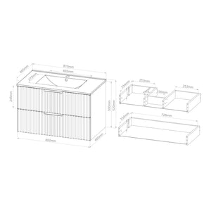 Meuble sous-lavabo avec vasque Veppenssan effet chêne [en.casa] 