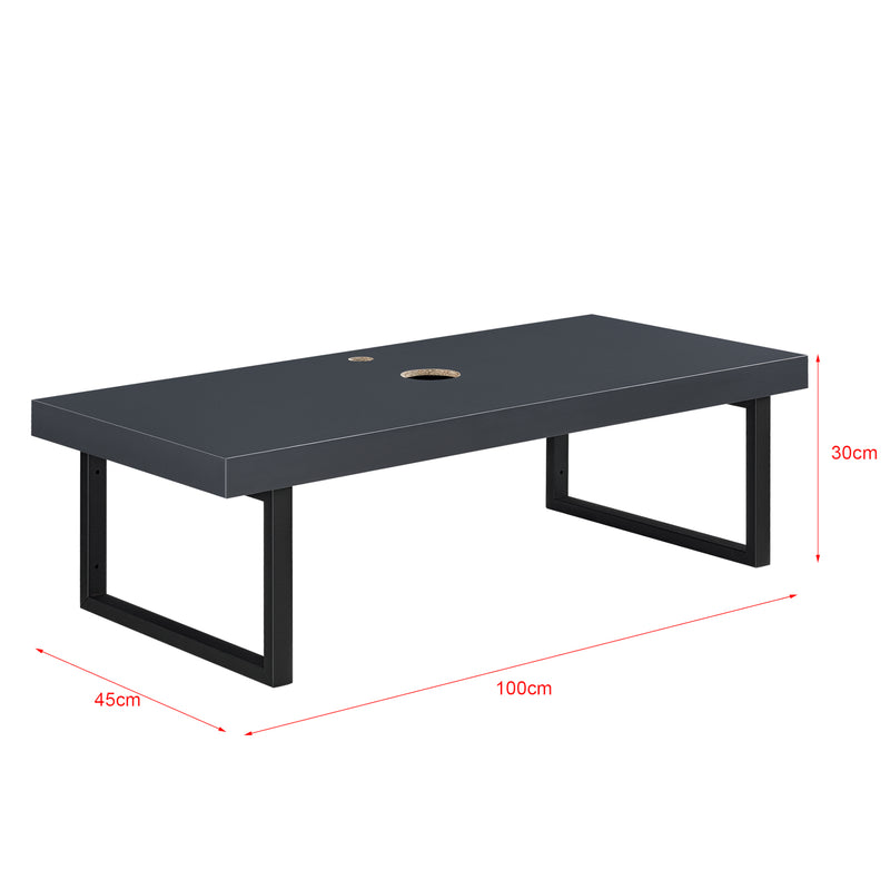 Croquis coté Plan de Toilette pour Salle de Bains avec Support en Métal 100 x 45 x 30 cm [neu.haus]