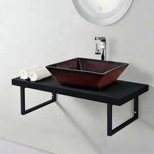 Plan de Toilette pour Salle de Bains avec Support en Métal 100 x 45 x 30 cm [neu.haus]