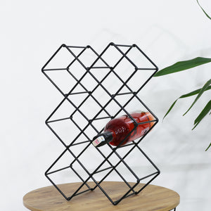 Casier à vin Apremont pour 8 bouteilles métal noir [en.casa] - premiumXL