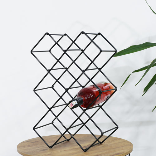 Casier à vin Apremont pour 8 bouteilles métal noir [en.casa] - premiumXL