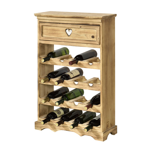 Casier à Bouteilles Mosel pour 16 Bouteilles de Vin 86 x 55 x 22 cm Naturel [en.casa]