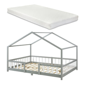 Lit enfant Treviolo avec matelas en mousse froide [en.casa]