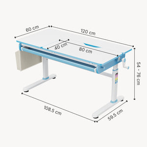 Bureau d'enfant réglable en hauteur Kuosa [en.casa]