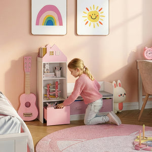 Banc pour enfant avec étagère Vipsali 100 x 99 x 30 cm [en.casa] 