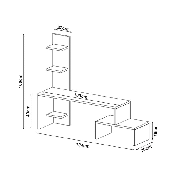Table TV Hörby avec étagère [en.casa]