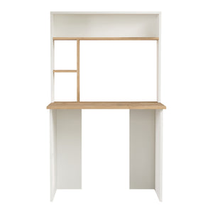 Bureau Tópisa avec étagère 149x90x52 cm [en.casa]