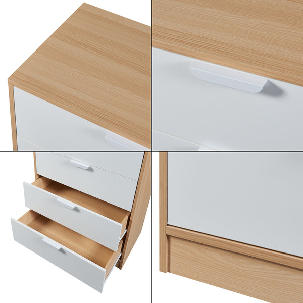 Commode Varkaus MDF effet chêne [en.casa]