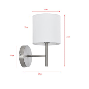 Applique murale Winsford E14 27 x 15 x 21 cm argent blanc lux.pro