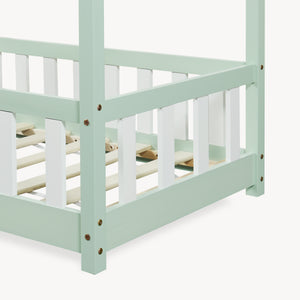 Lit d'enfant en forme de maison Treviolo bois de pin [en.casa]